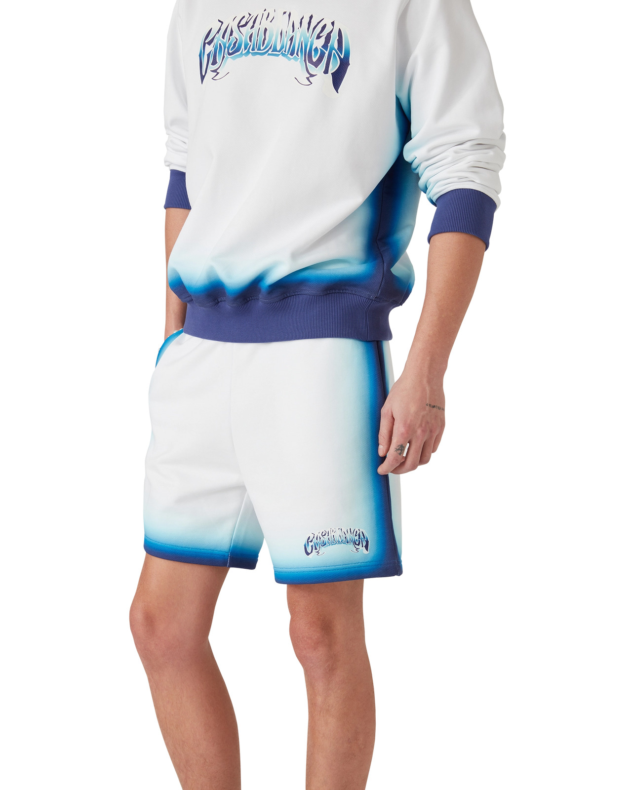 Blue Fade Sweatshorts | Casablanca Paris - 4