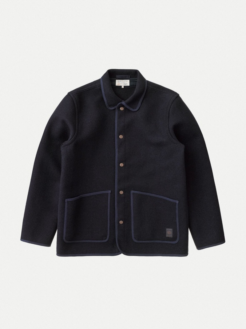 Nudie Jeans Fred Cloth Jacket Navy outlook