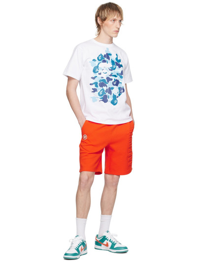 A BATHING APE® White ABC Camo Rebuild Big Ape Head T-Shirt outlook