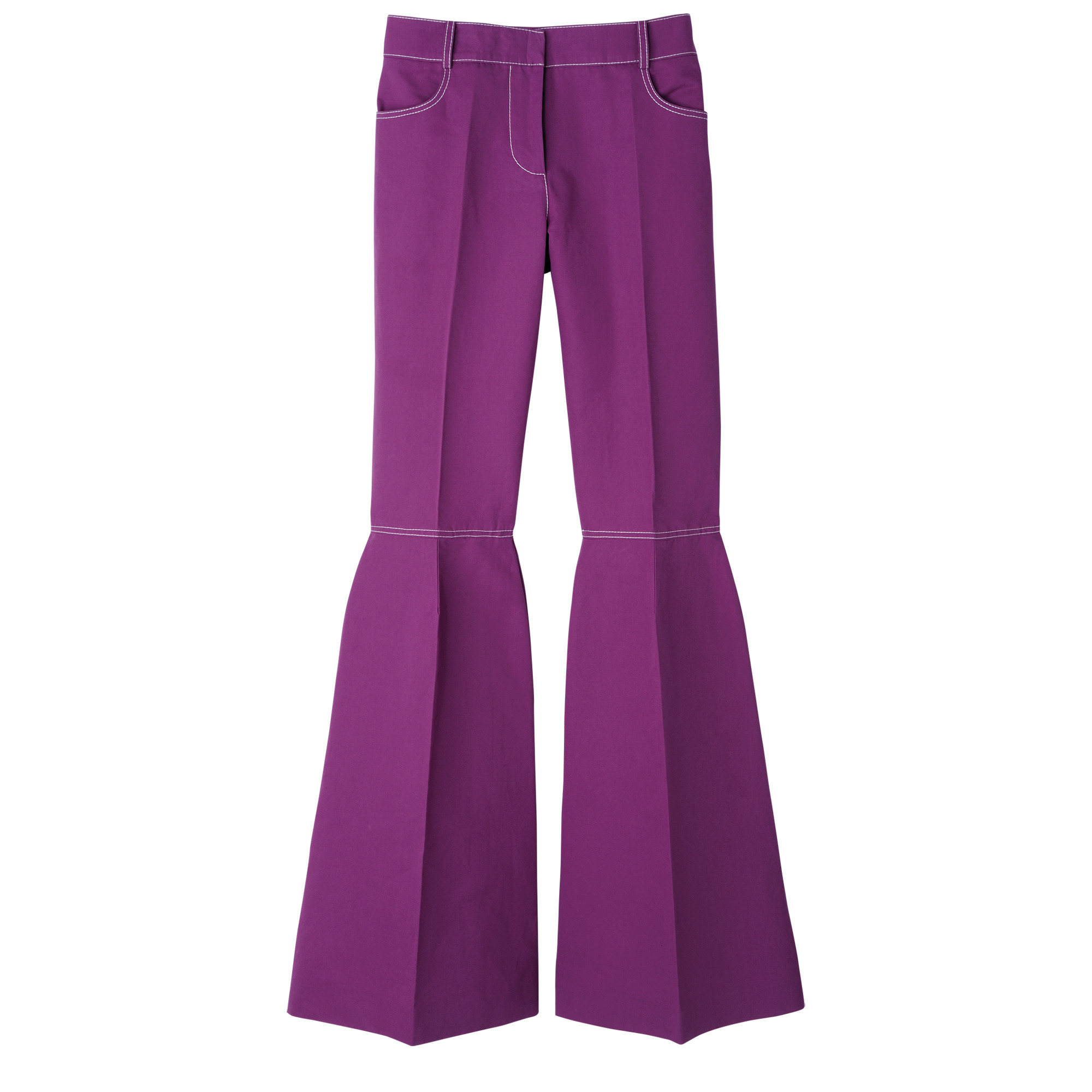 Trousers Violet - Gabardine - 1