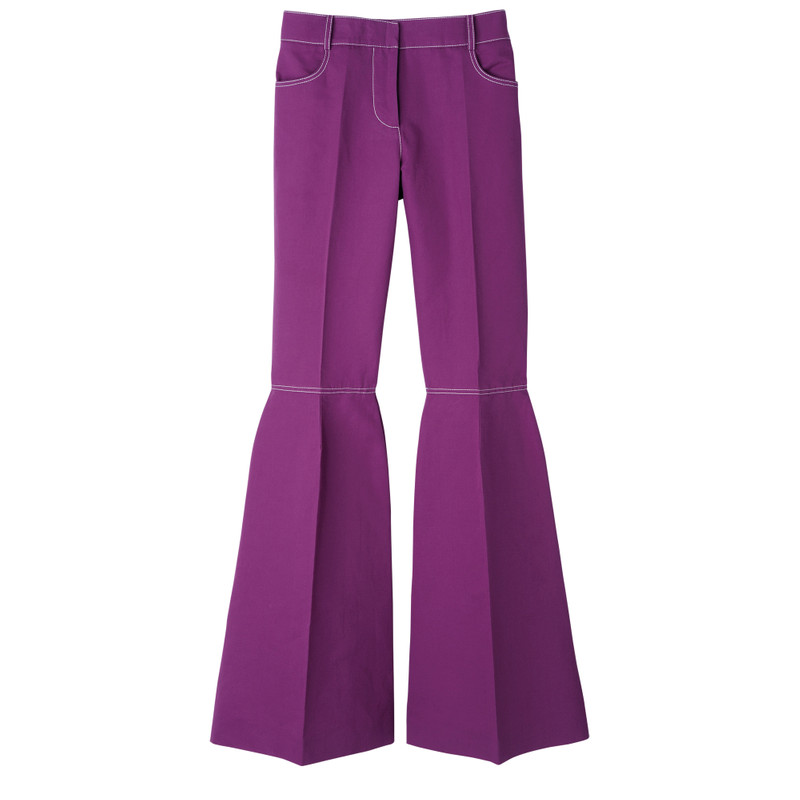 Trousers Violet - Gabardine 1