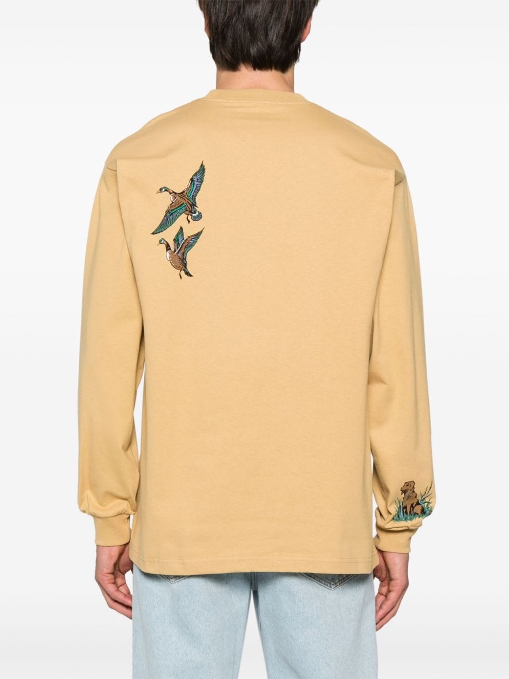 L/S Ducks logo-print T-shirt - 4