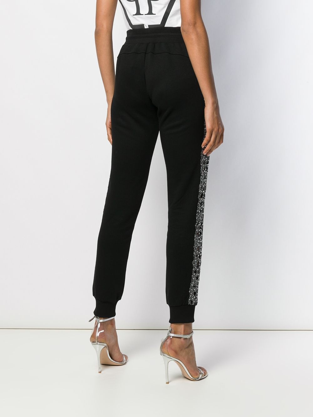 crystal-embellished track pants - 5