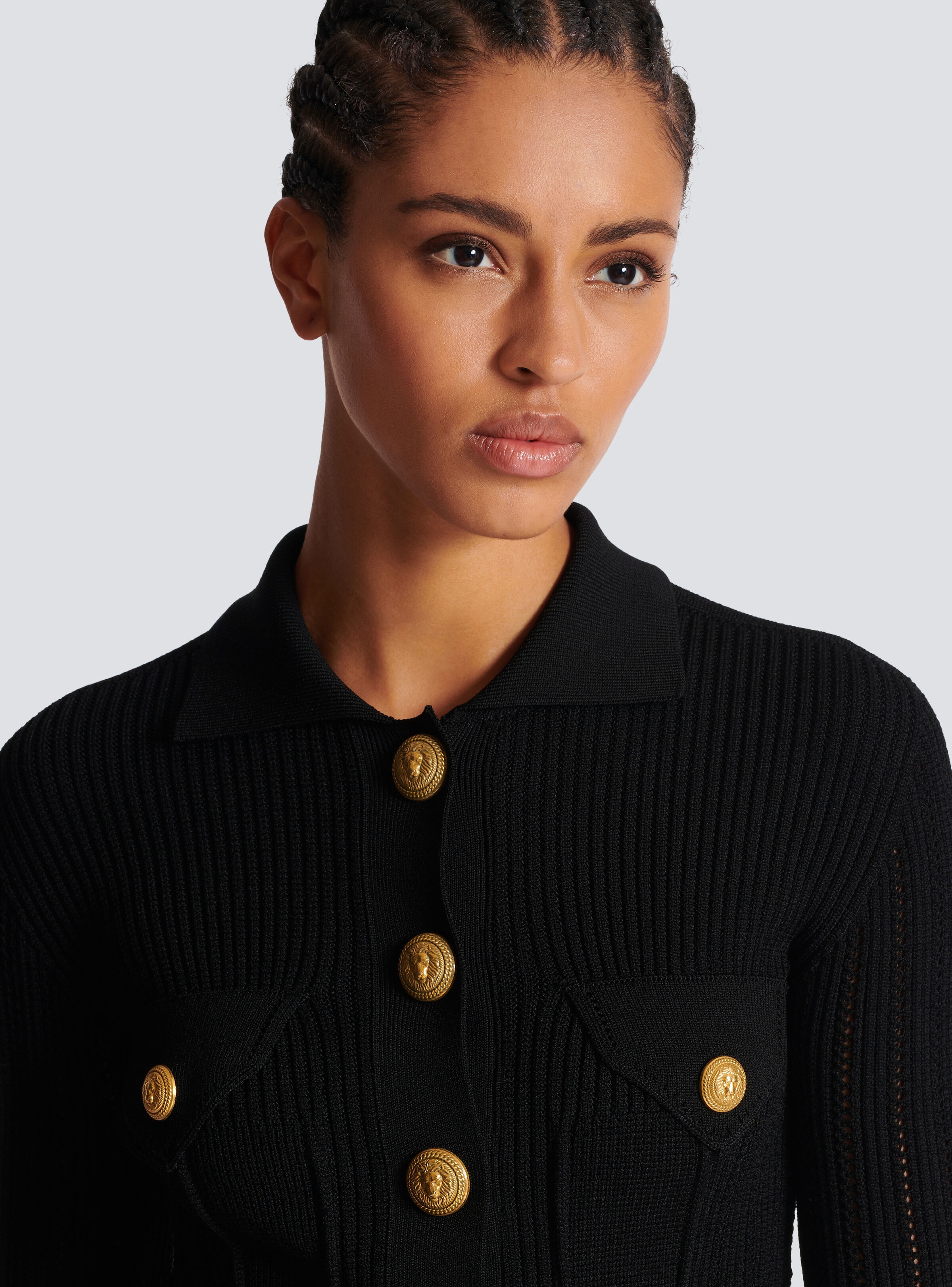 Buttoned knit cardigan - 7