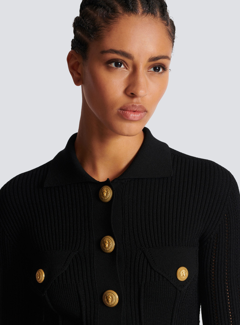 Buttoned knit cardigan 7