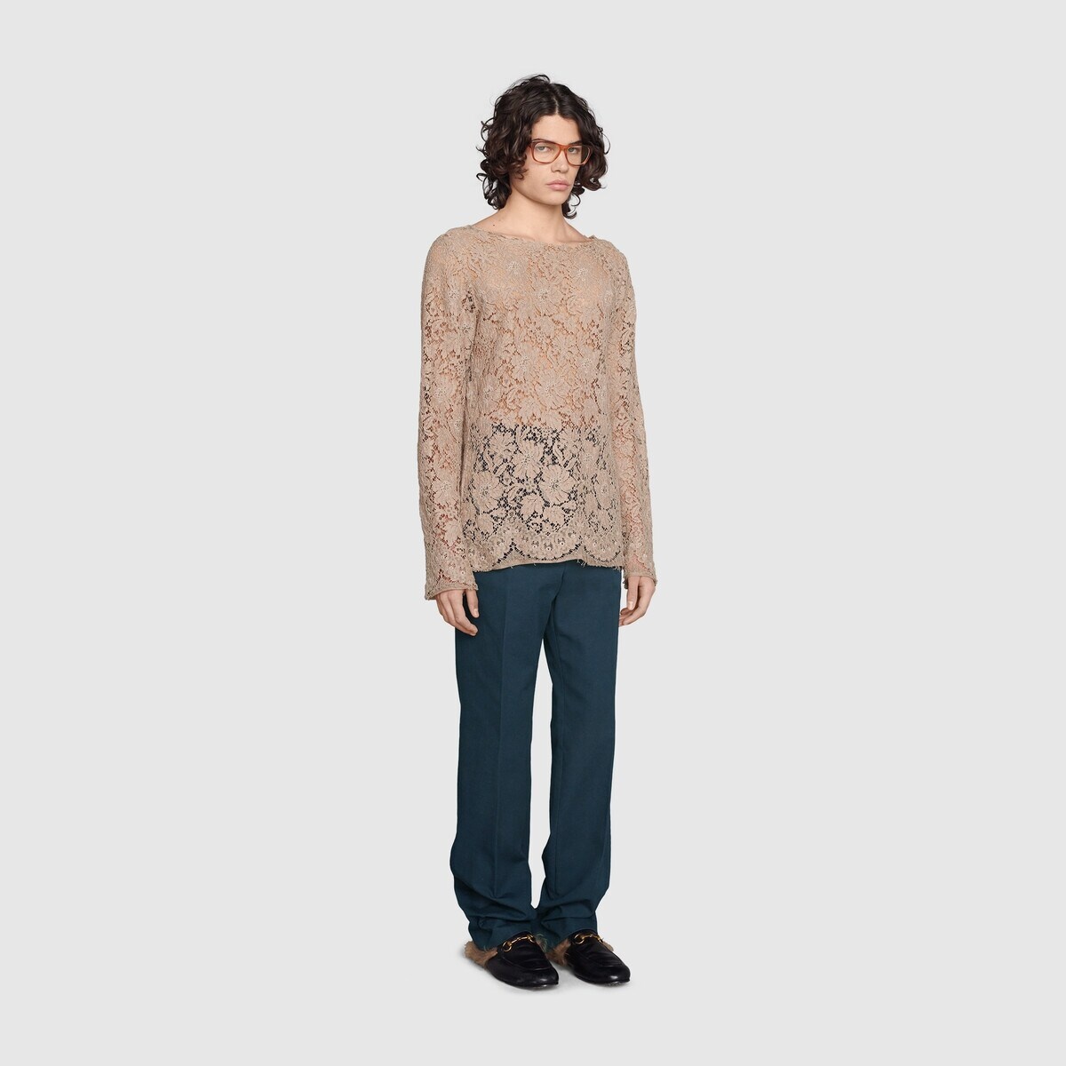 2015 Re-Edition cotton lace shirt - 2