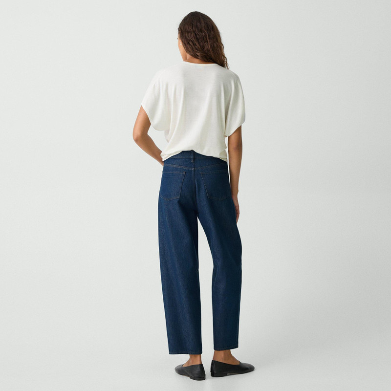 Theory Cropped Barrel Pant in Relaxed Denim outlook