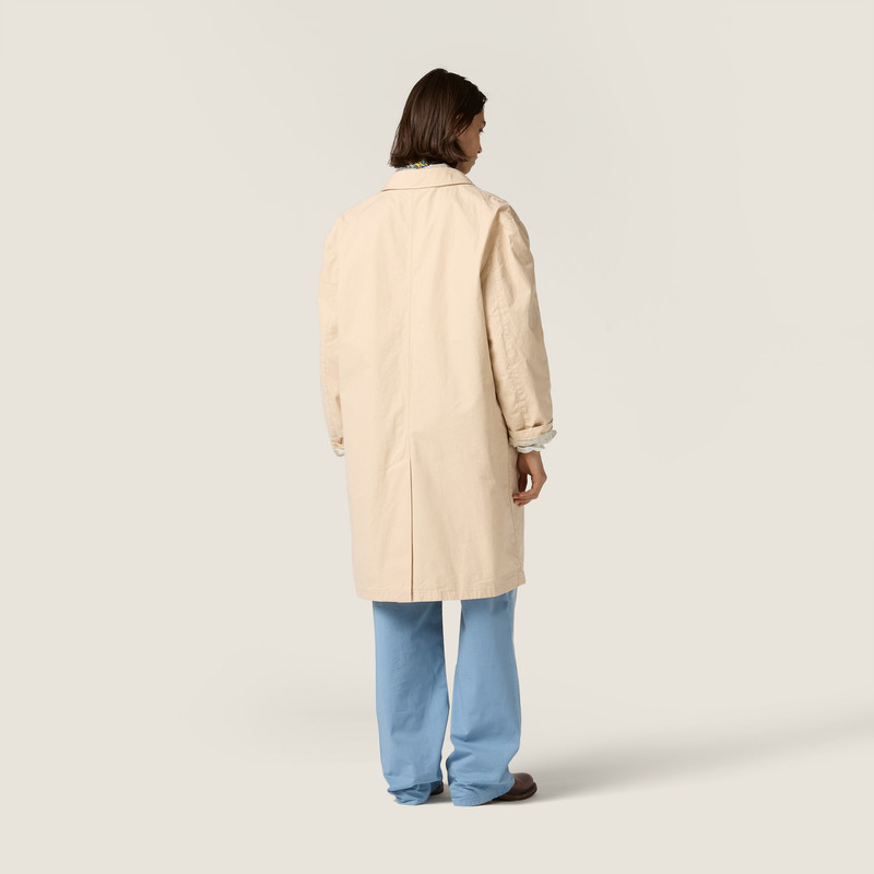 Old gabardine single-breasted trench coat 3