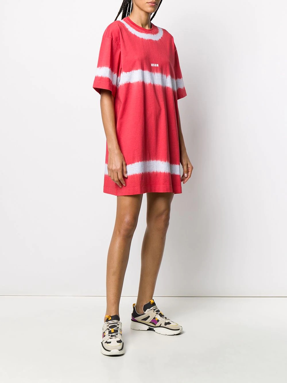 tie-dye print T-shirt dress - 3