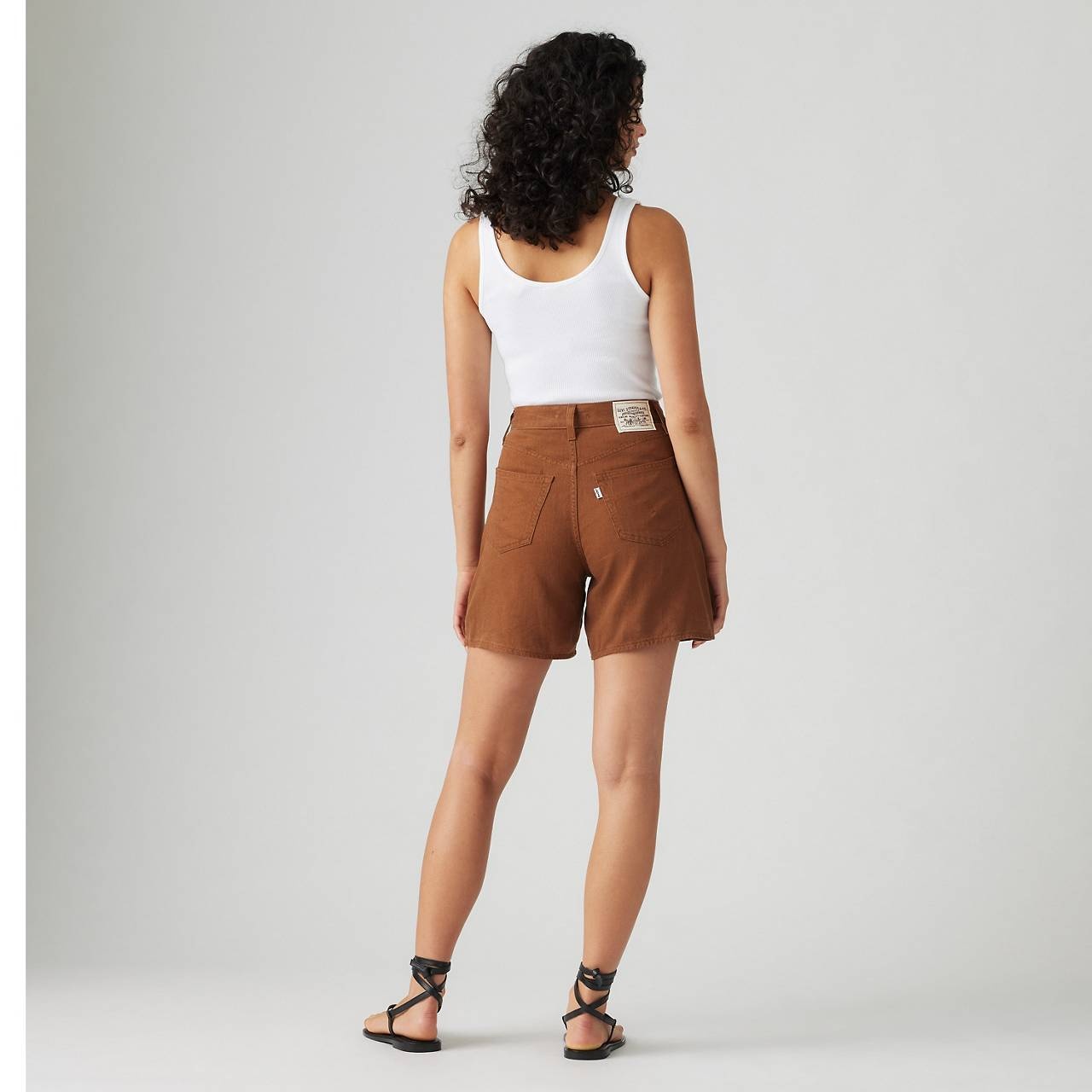 HIGH RISE BAGGY LINEN BLEND LIGHTWEIGHT WOMEN'S SHORTS - 5