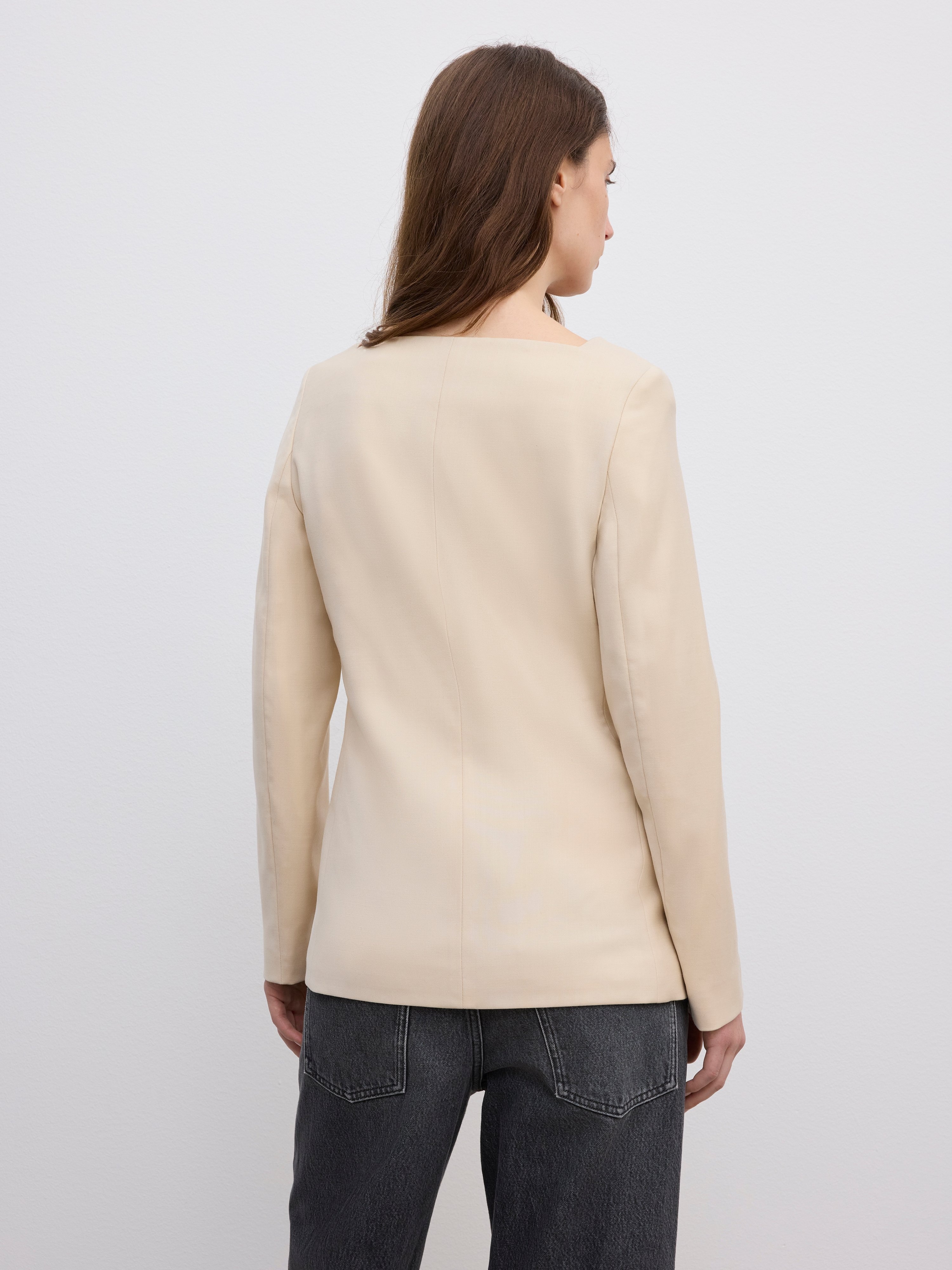 Square neck blazer - 6