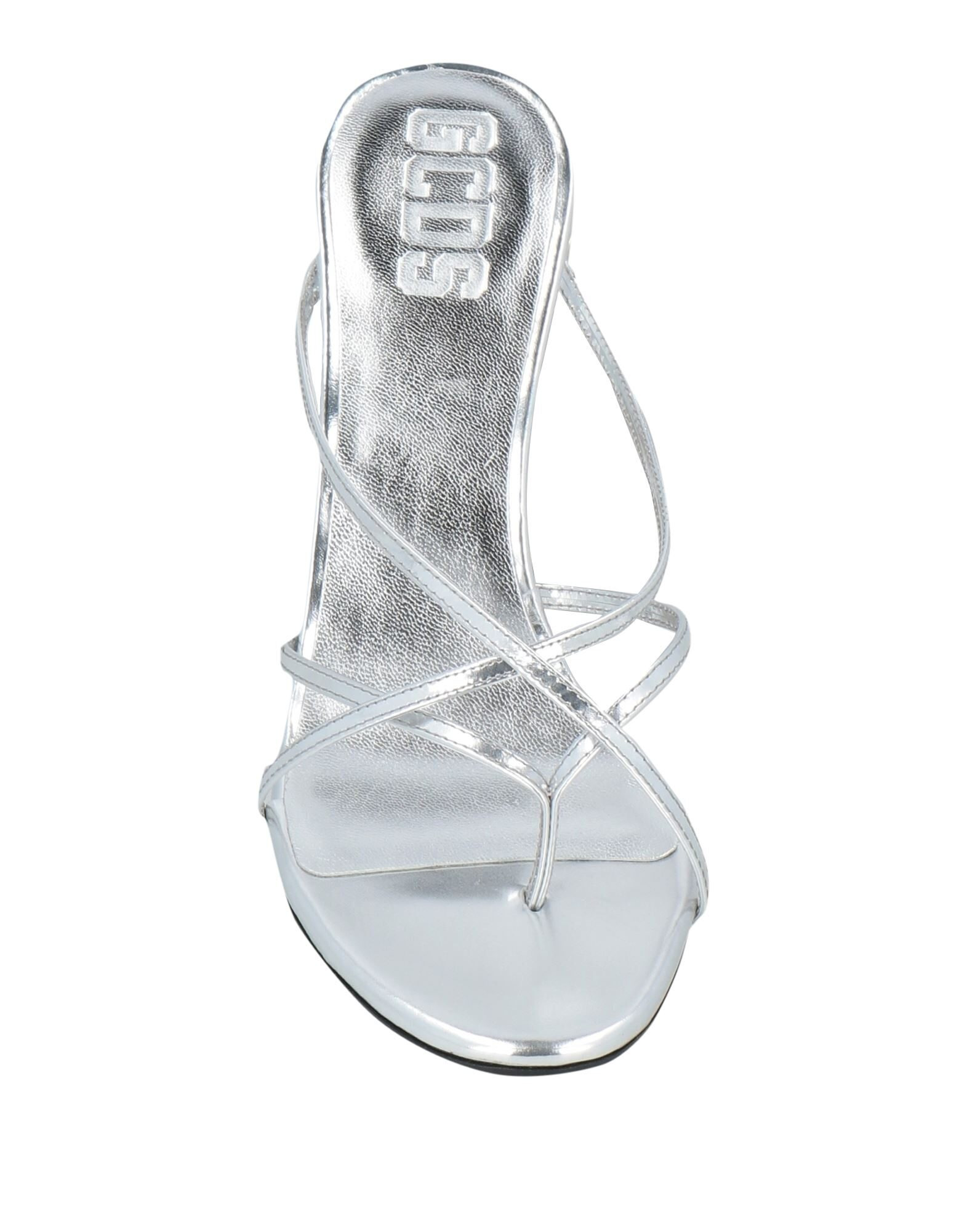 Silver Women's Flip Flops - 4