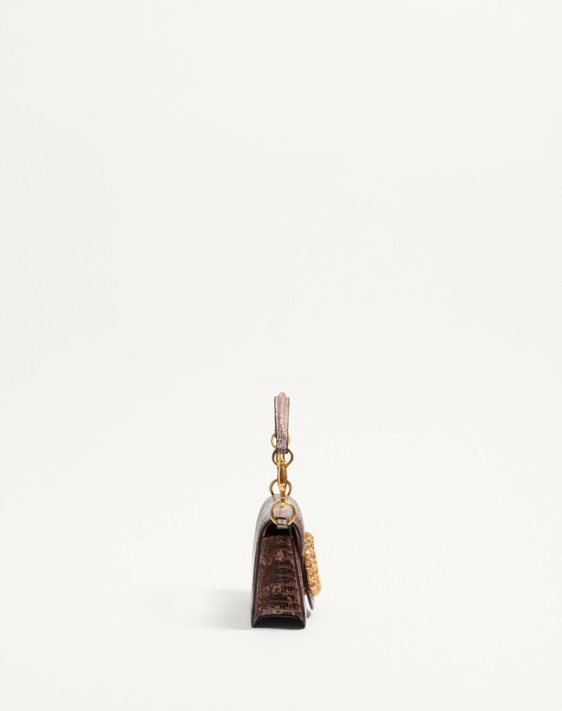 VALENTINO GARAVANI LOCÒ SMALL SHOULDER BAG IN TEJUS WITH JEWEL LOGO 4