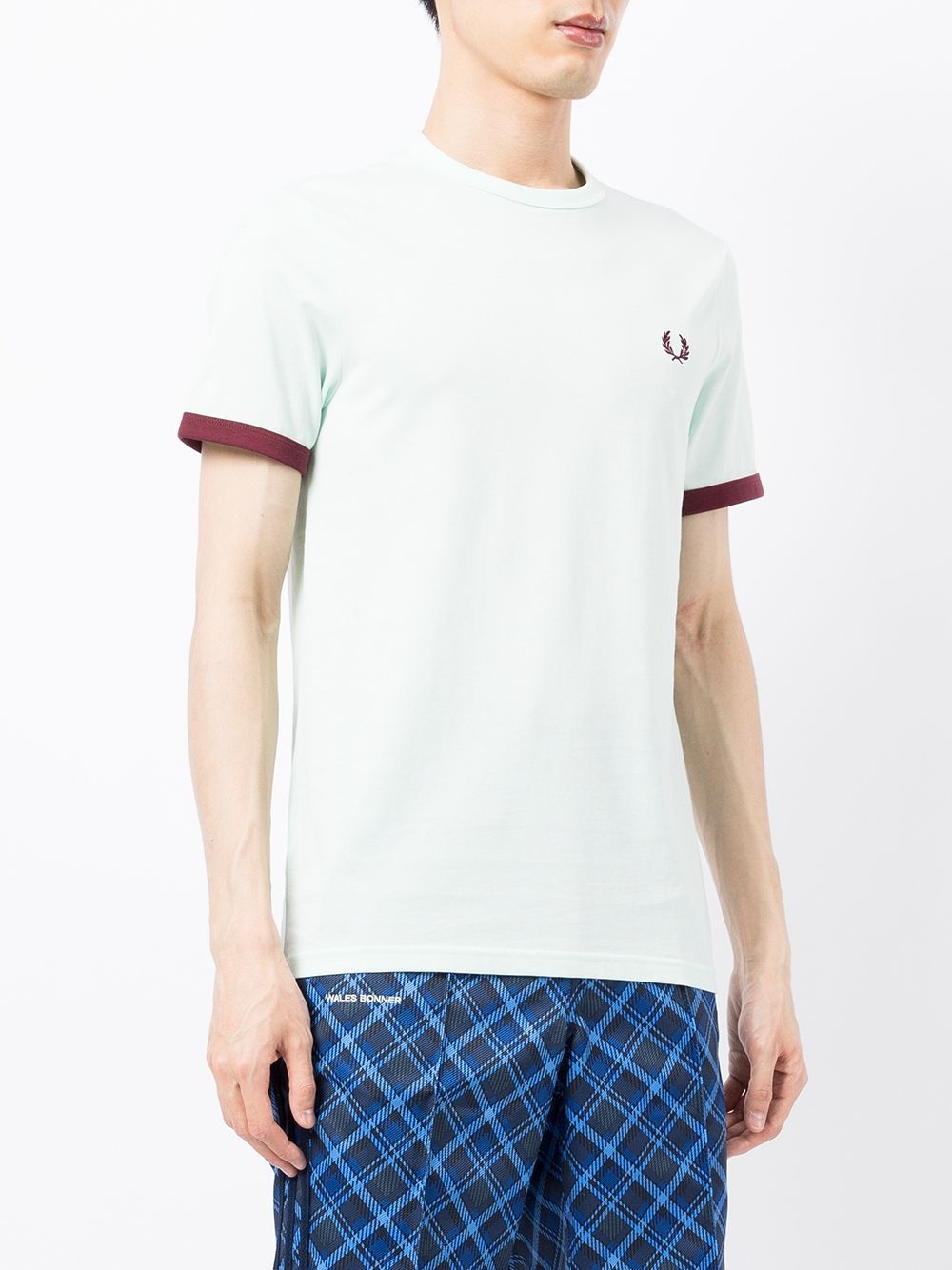 contrast-trim logo T-shirt - 3