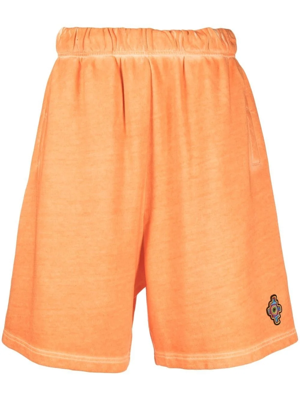logo patch knee-length shorts - 1