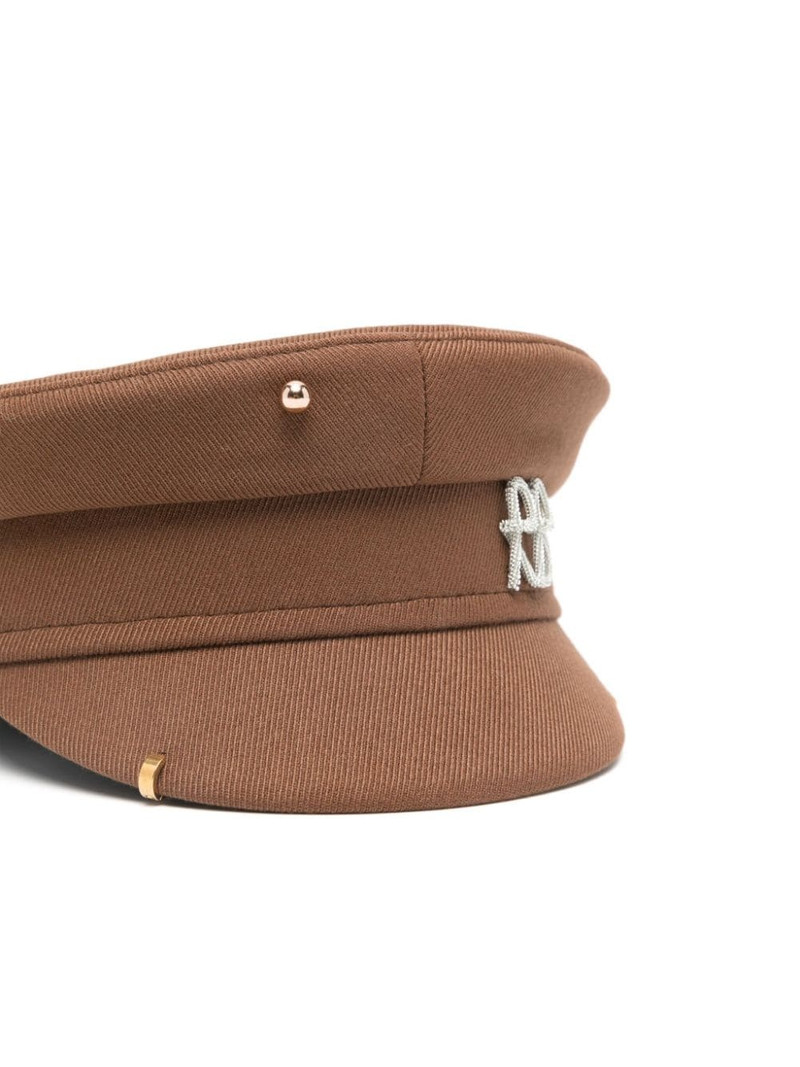 RUSLAN BAGINSKIY rivet-detail baker boy cap outlook