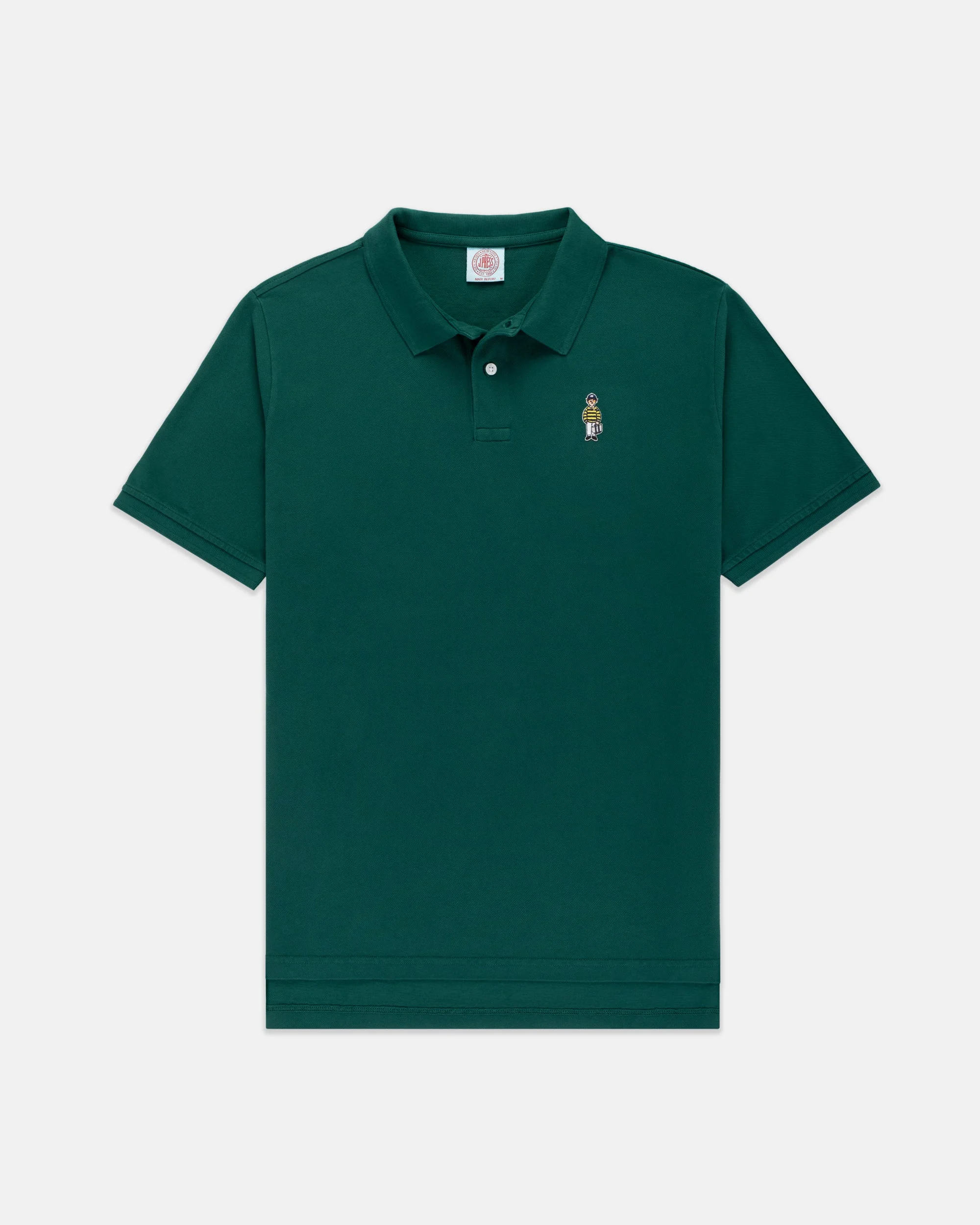 DARK GREEN IVY GUY COTTON PIQUE POLO - 1