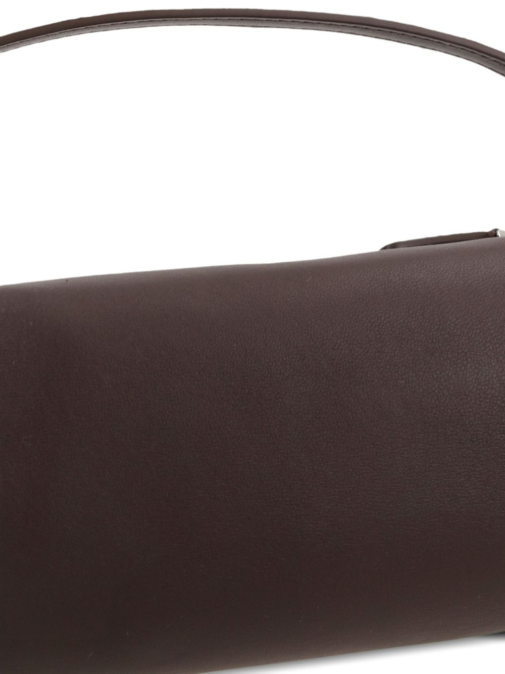 Round 90s leather tote bag - 4