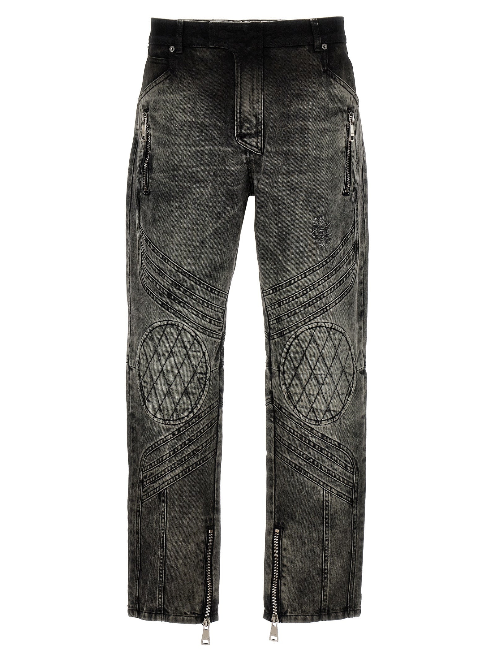 Balmain 'Bleached Motor Denim' Jeans - 1