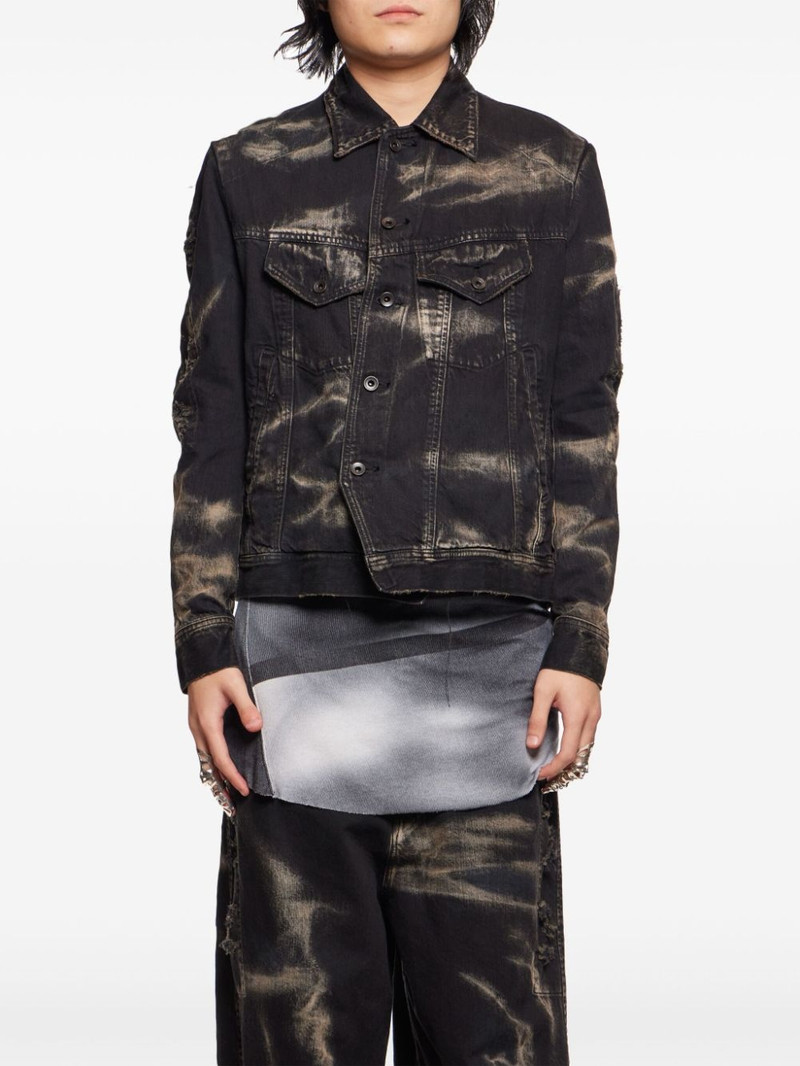 Julius bleach-wash denim jacket outlook