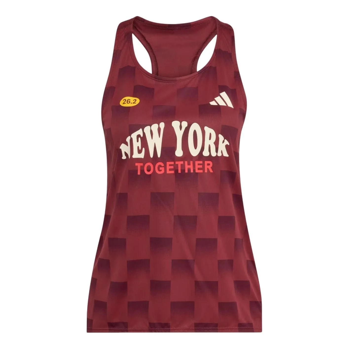 (WMNS) adidas Adizero NYC Running Tank Top Asia Sizing 'Shadow Red Maroon' KG8570 - 1