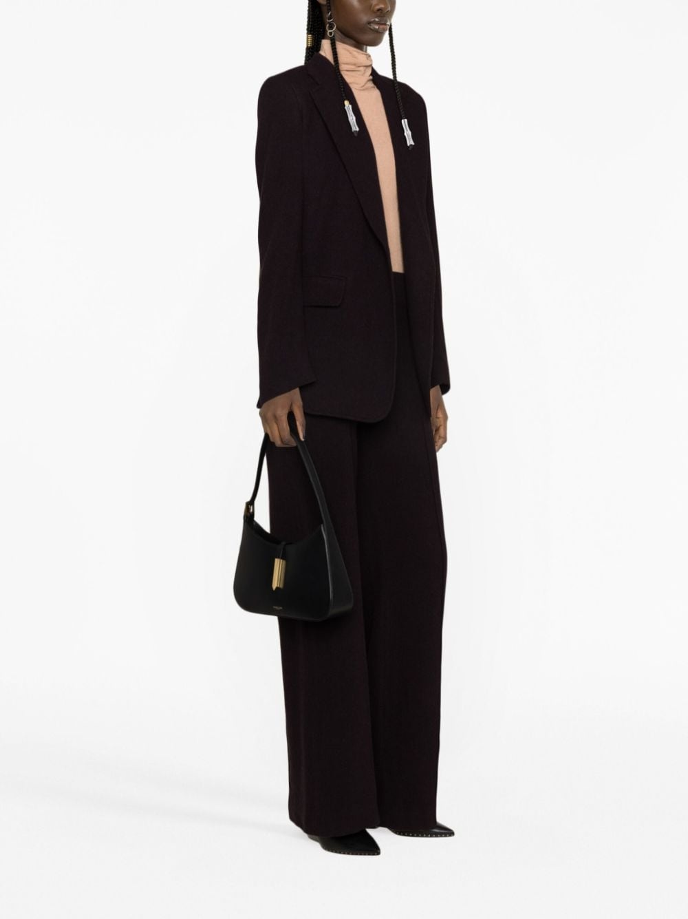 open-front tailored blazer - 3