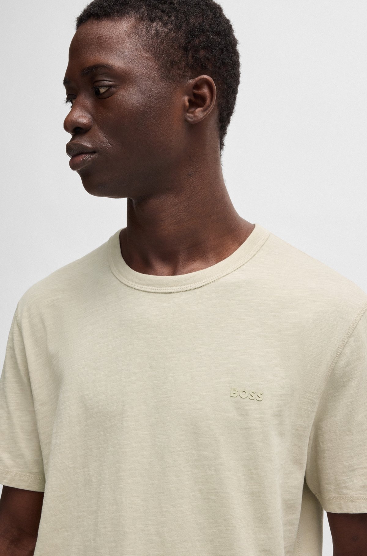 REGULAR-FIT T-SHIRT IN COTTON WITH MOULINE LOGO - 3