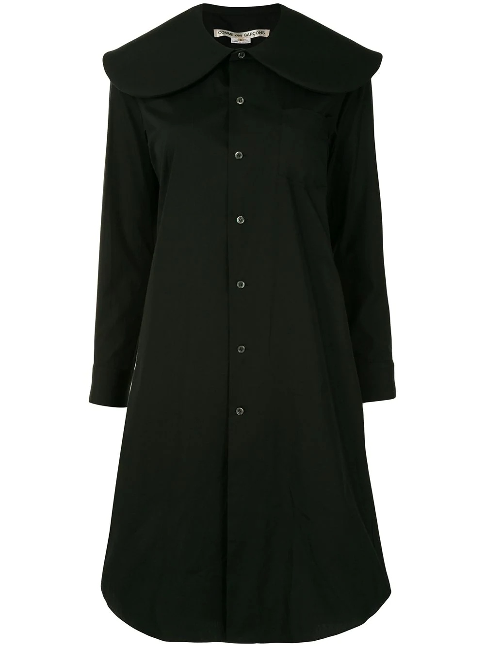 oversized collar shirt dress - 1