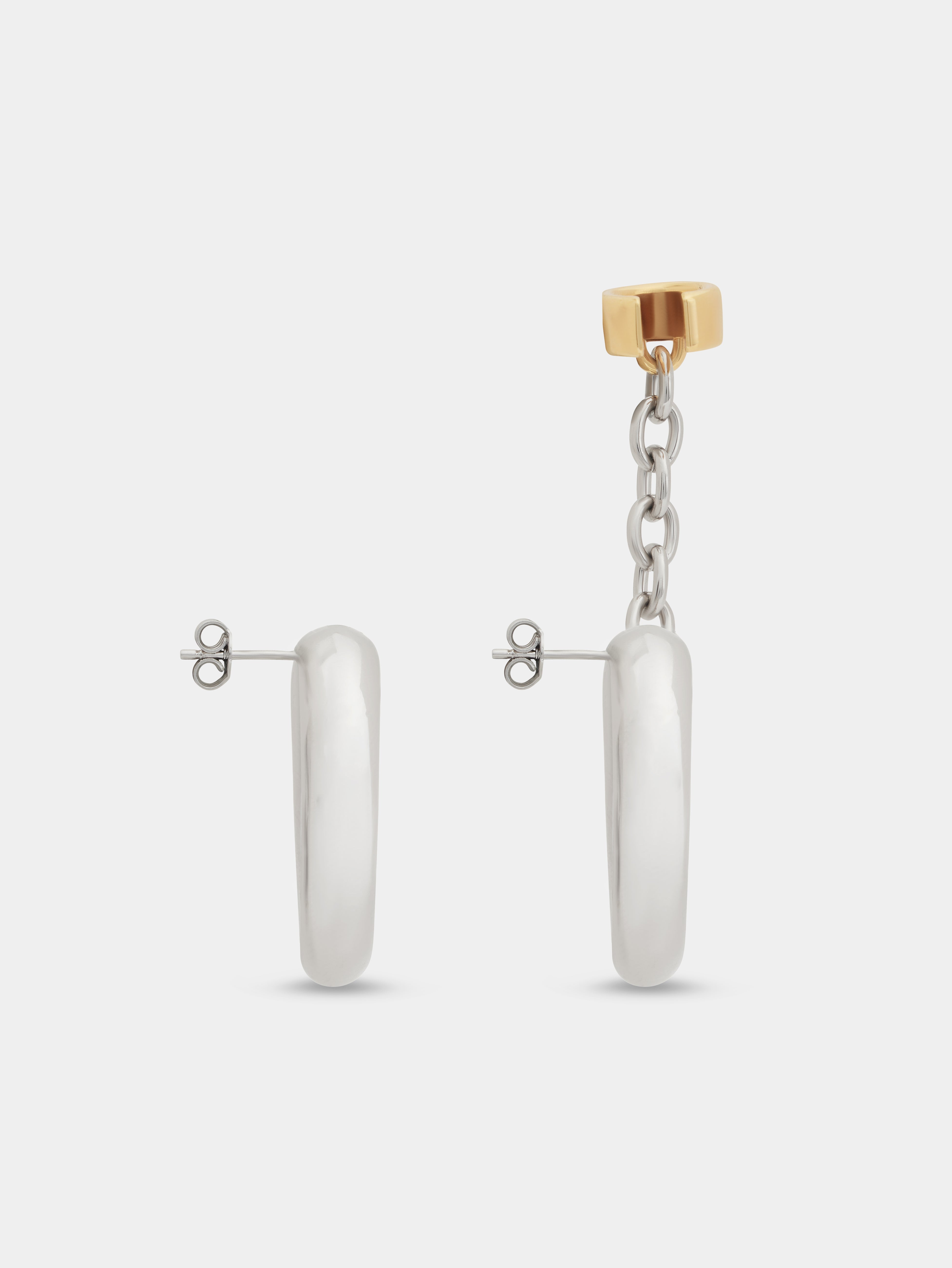 SILVER XL LINK EARRINGS - 3