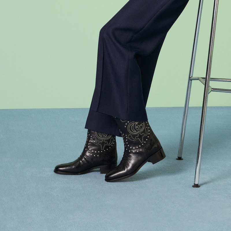 Women's boot with Double G and studs 3