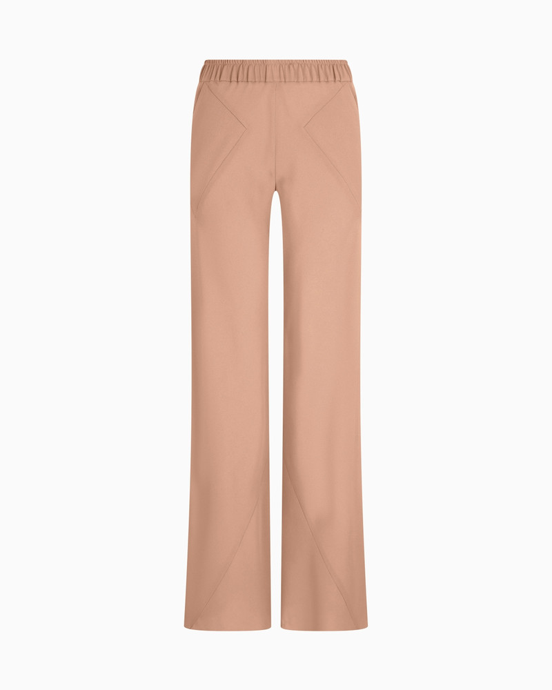 WASHED VISCOSE AND SILK FLARED TROUSERS 1