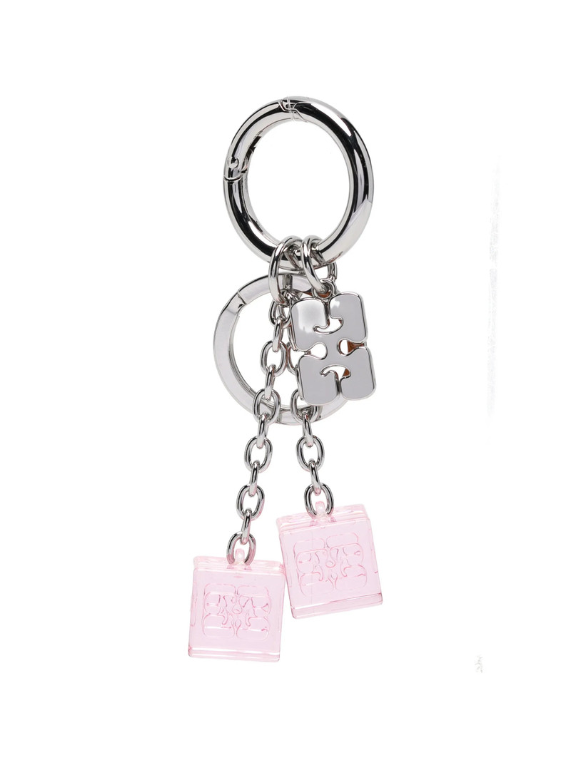 Ganni Logo-plaque Dice Keyring 1