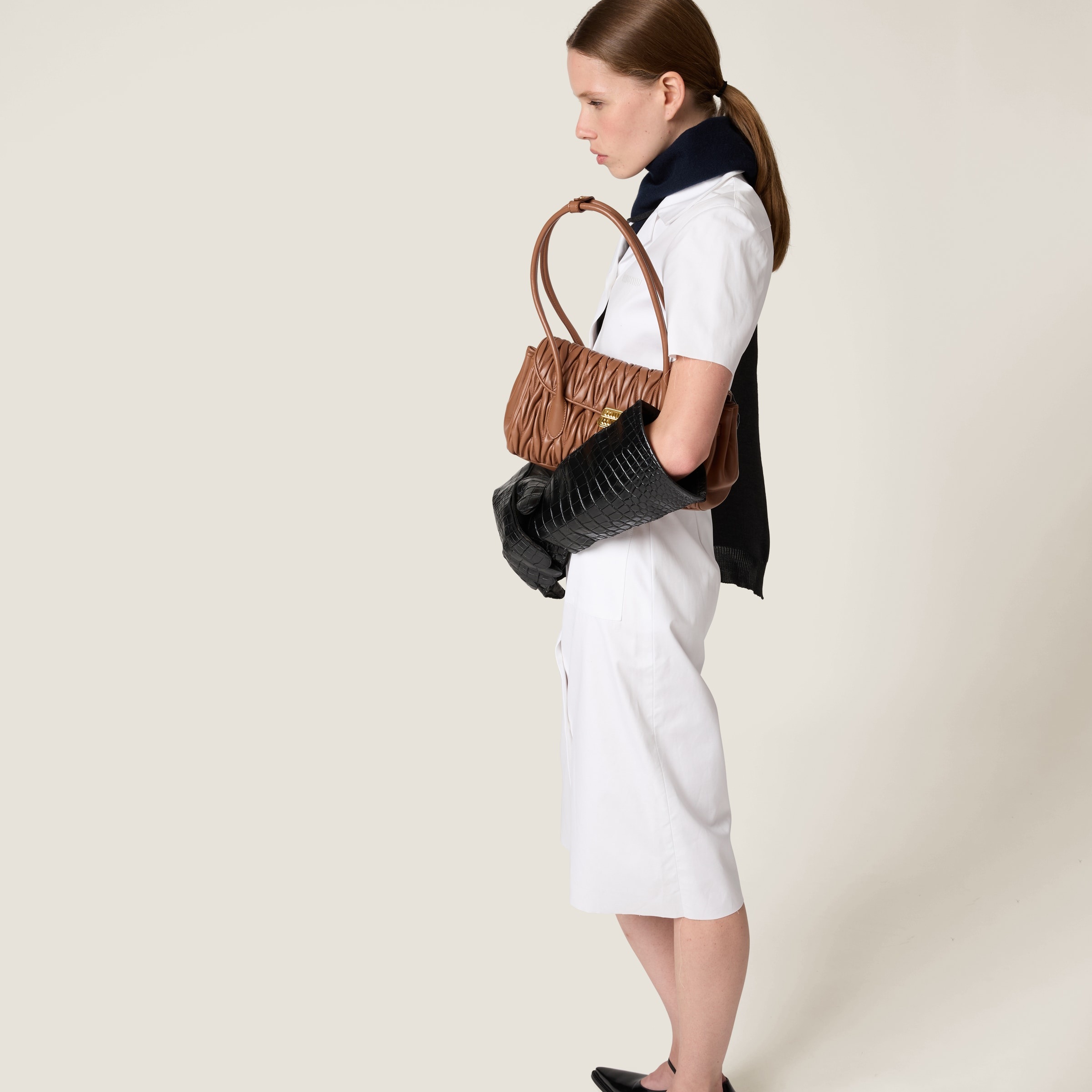 Matelassé nappa leather shoulder bag - 2