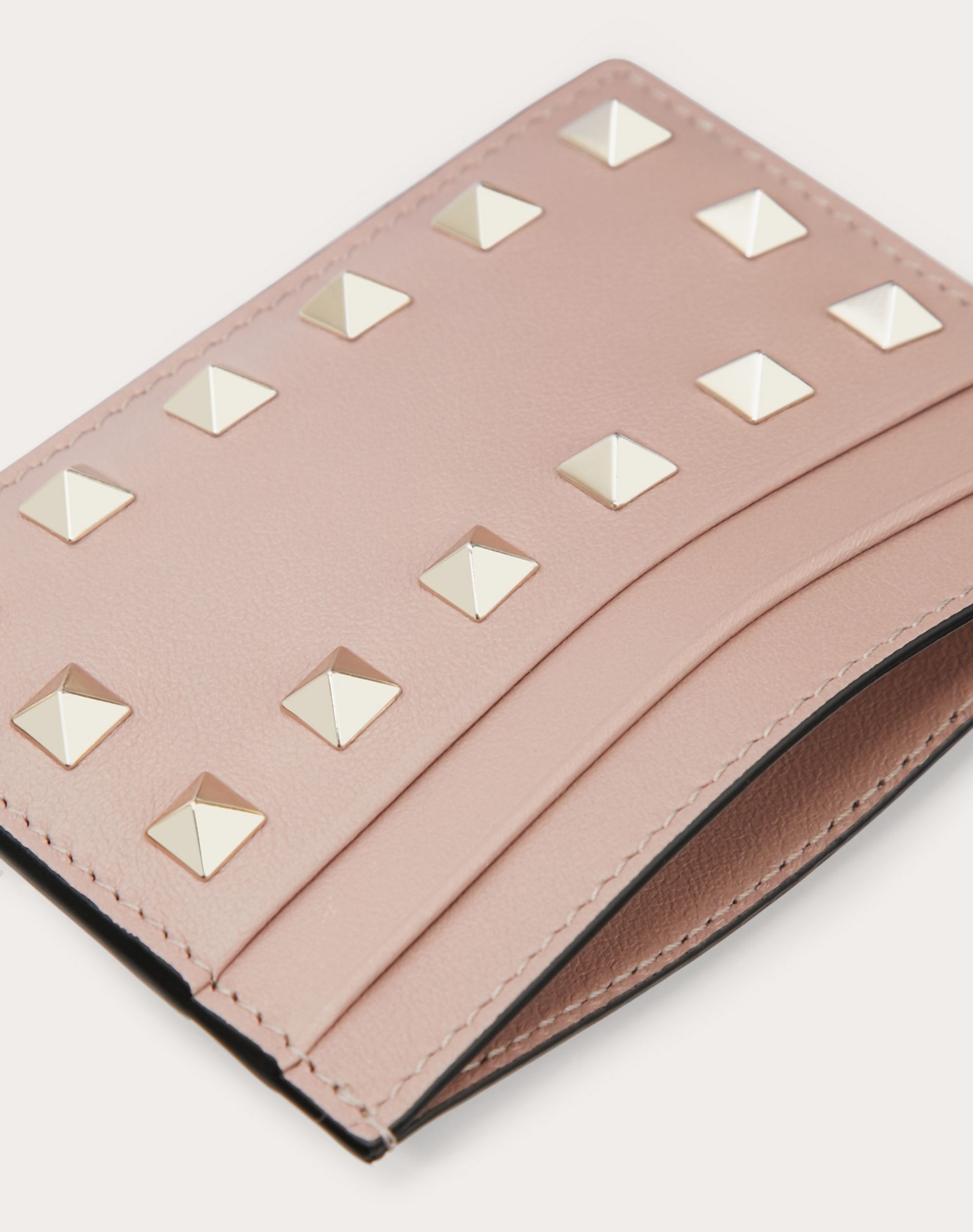 Rockstud Calfskin Cardholder - 2