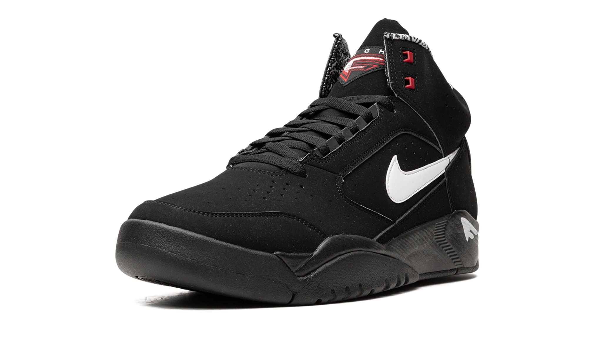 Air Flight Lite Mid "Black White Varsity Red" - 4