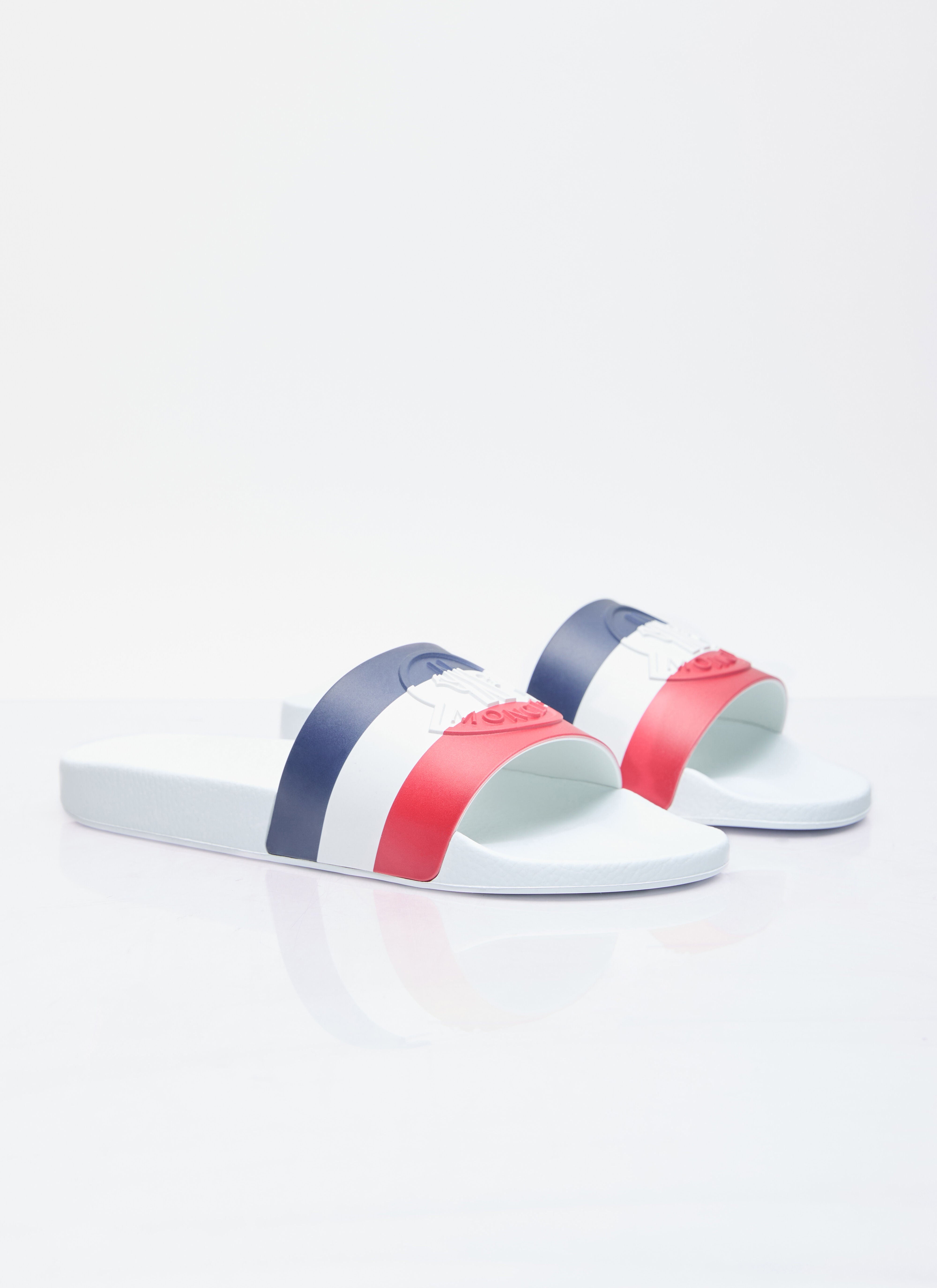 Moncler Moncler Men Basile Logo Print Slides | luosophy 