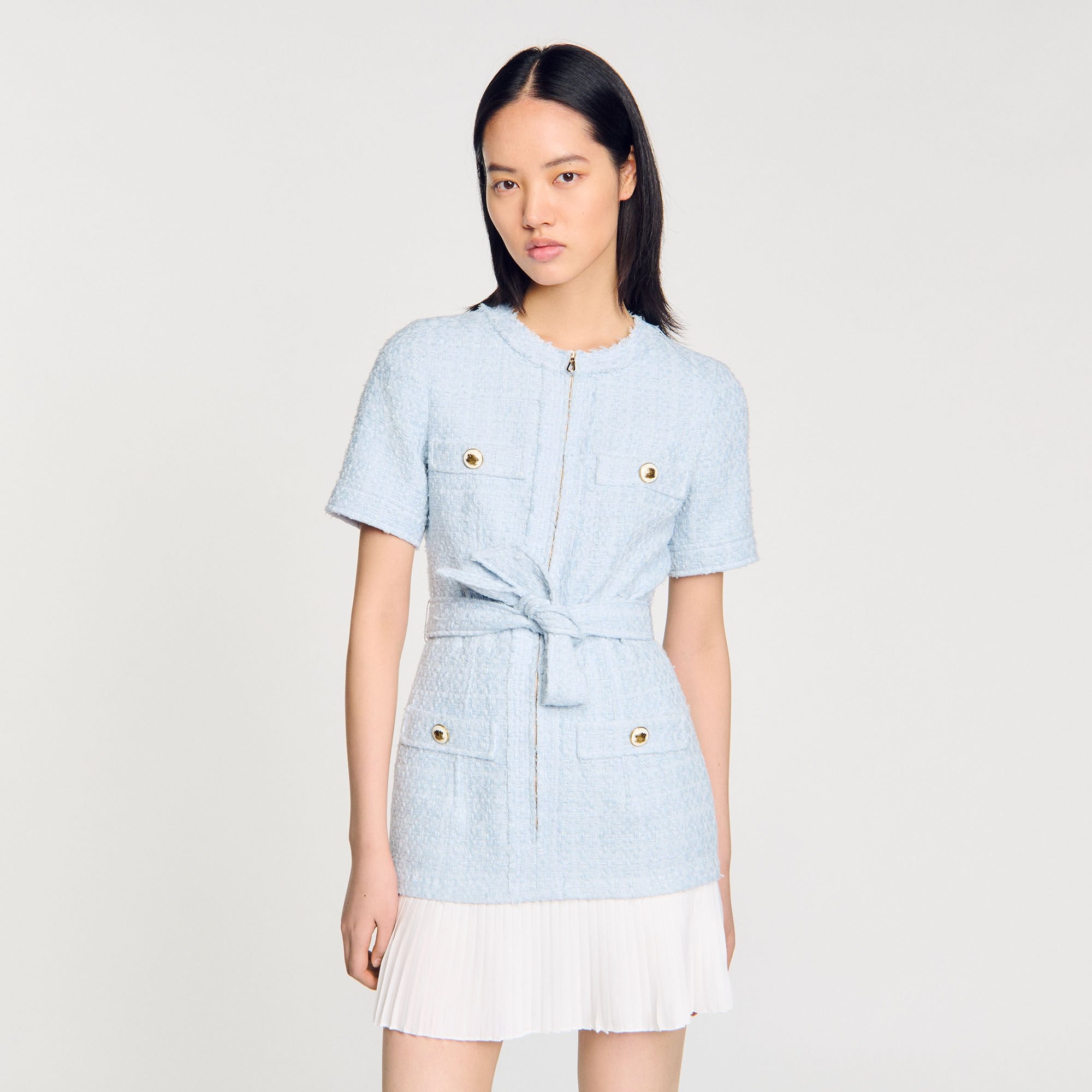 Sandro MINI TWEED DRESS | REVERSIBLE