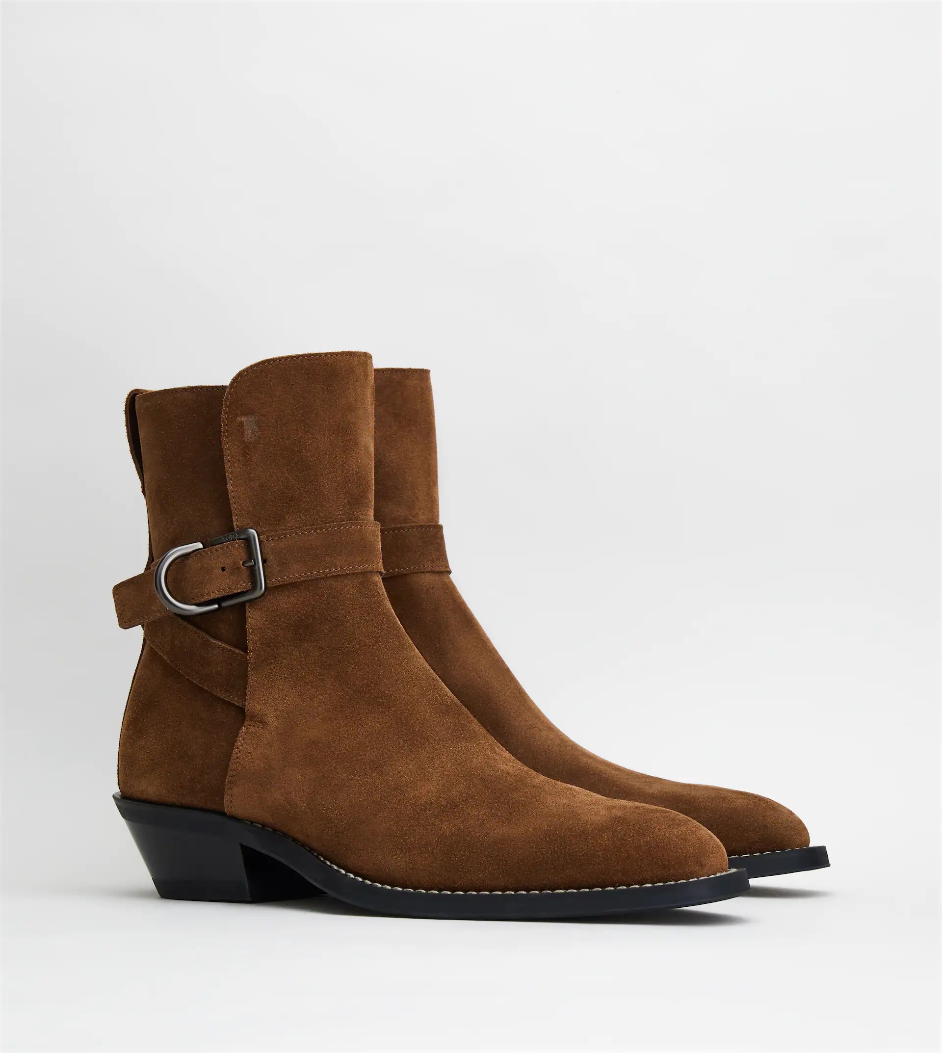 ANKLE BOOTS IN SUEDE - BROWN - 3