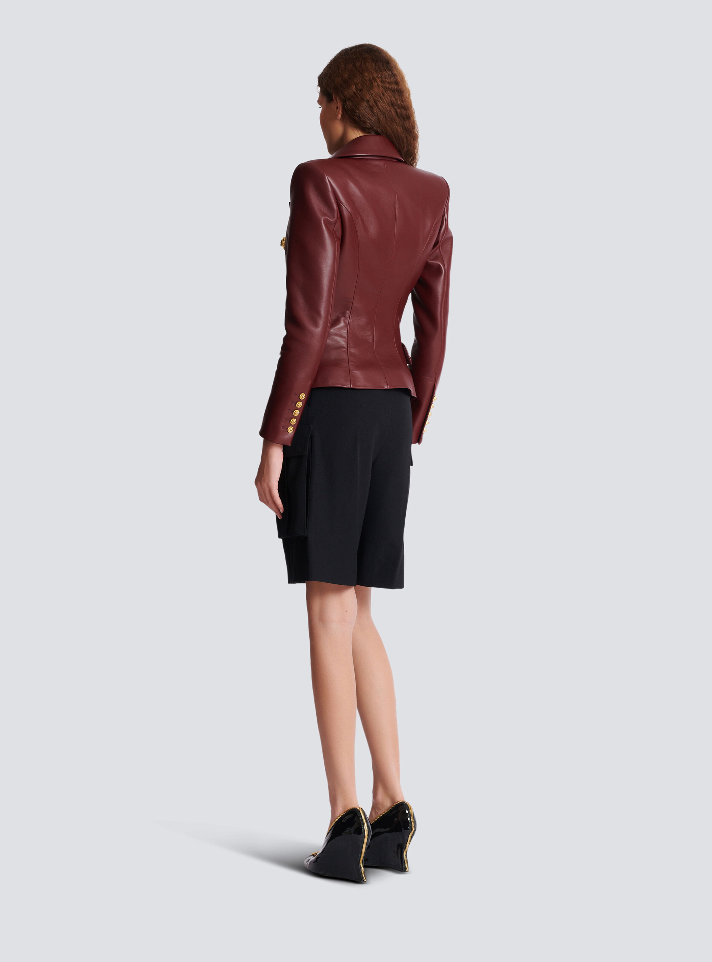 6-button lambskin jacket - 4