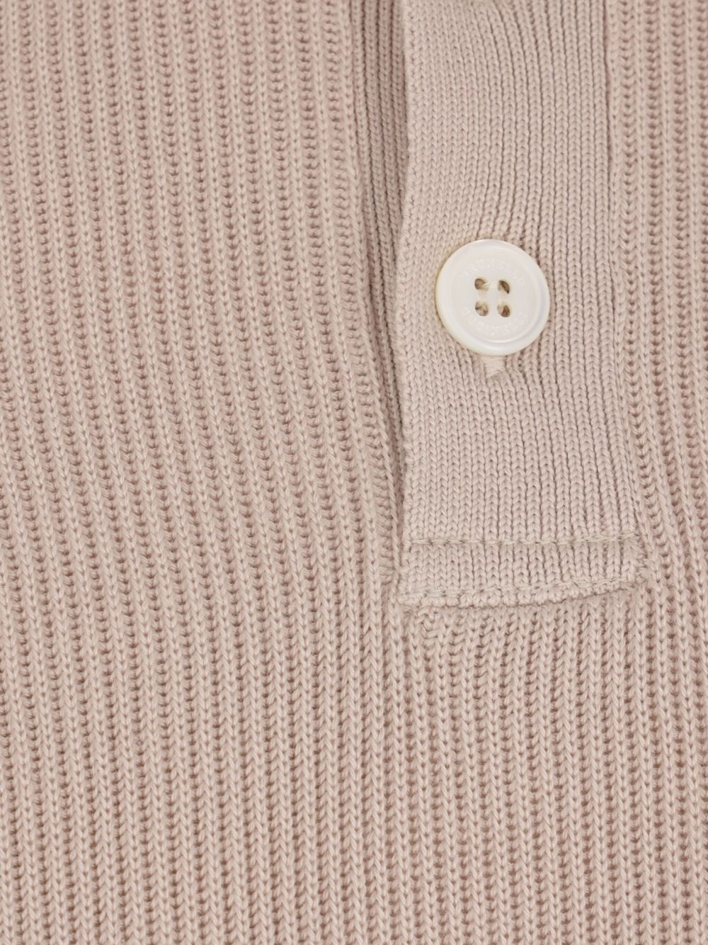 ribbed-knit polo shirt - 3