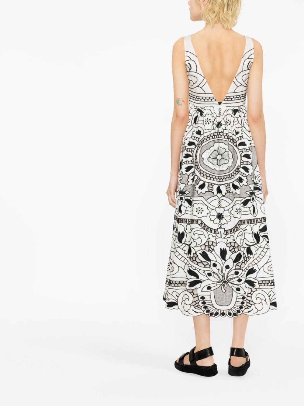 graphic-print sleeveless dress - 3