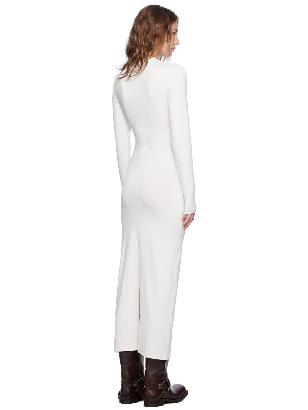 Off-White Crewneck Maxi Dress - 3