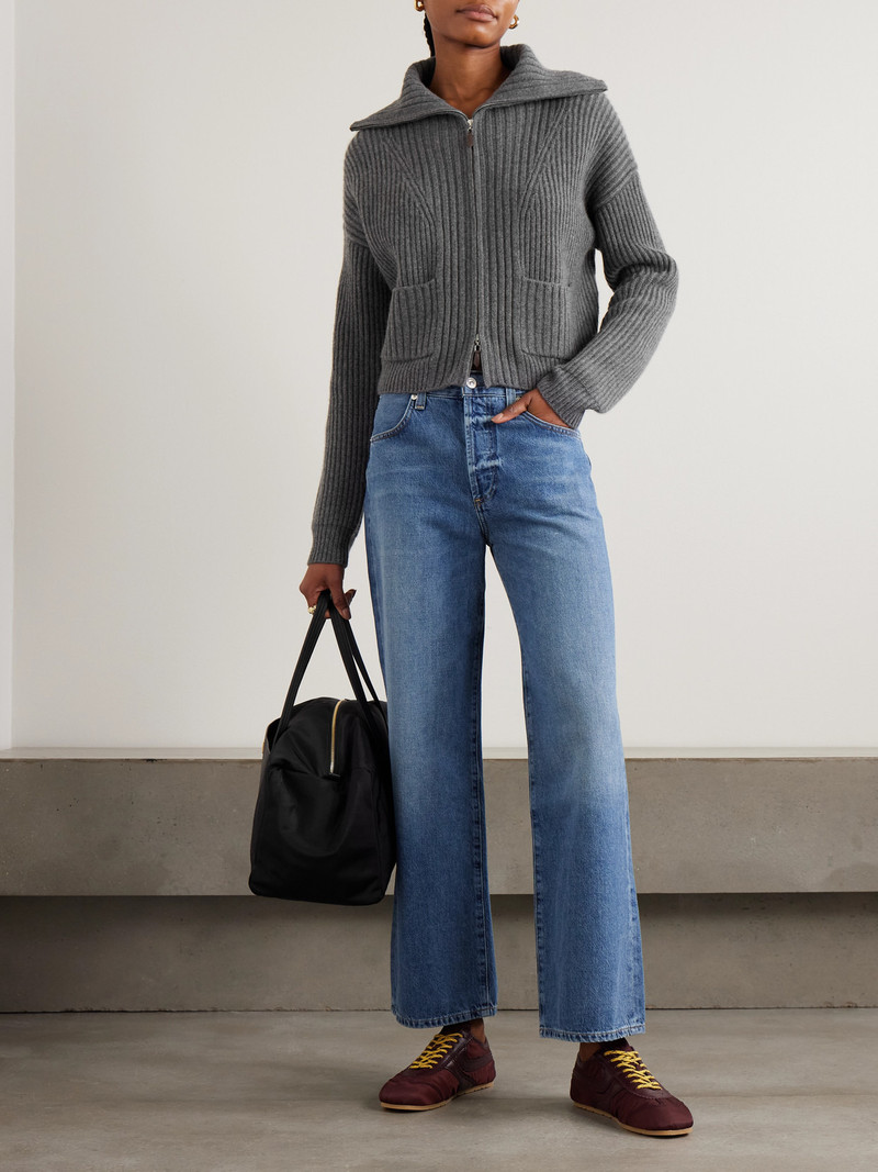 arch4 Nara Ribbed Cashmere Zip-up Cardigan outlook