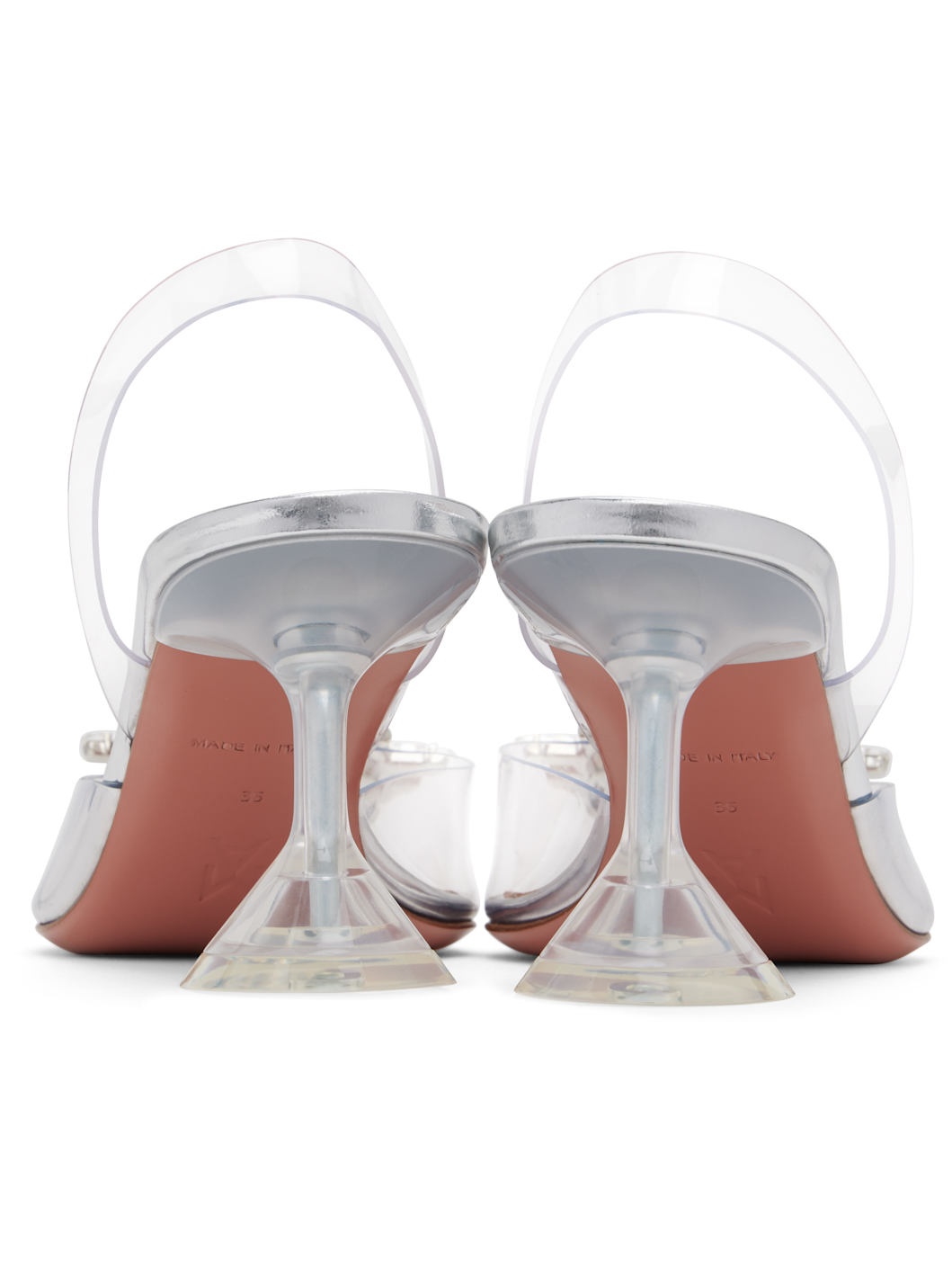 Transparent Begum Glass Sling 70 Heeled Sandals - 2