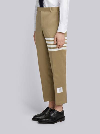 Thom Browne Camel Cotton Twill Knit Seamed 4-bar Unconstructed Chino Trouser outlook