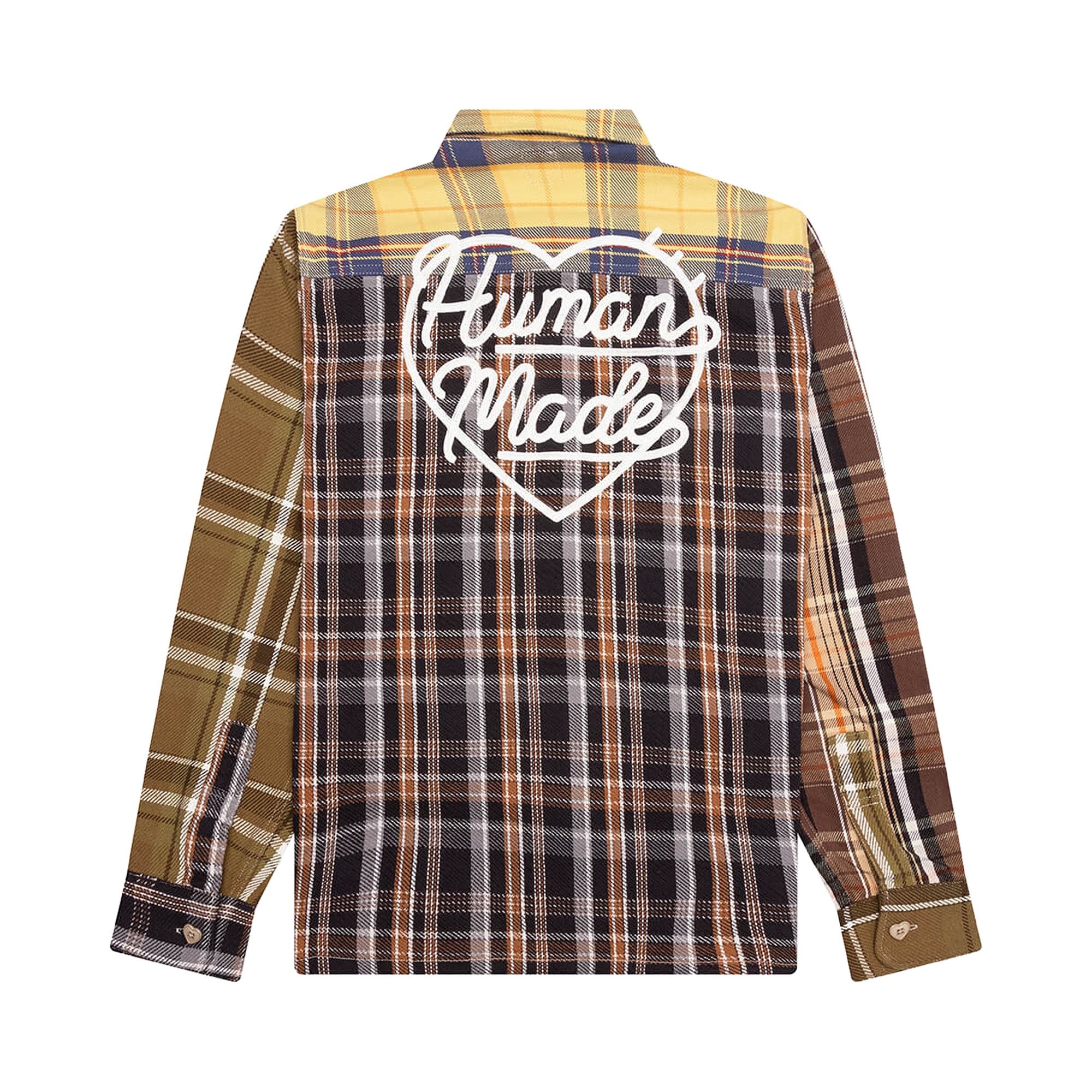 Human Made Crazy Check Long-Sleeve Shirt 'Yellow' - 2