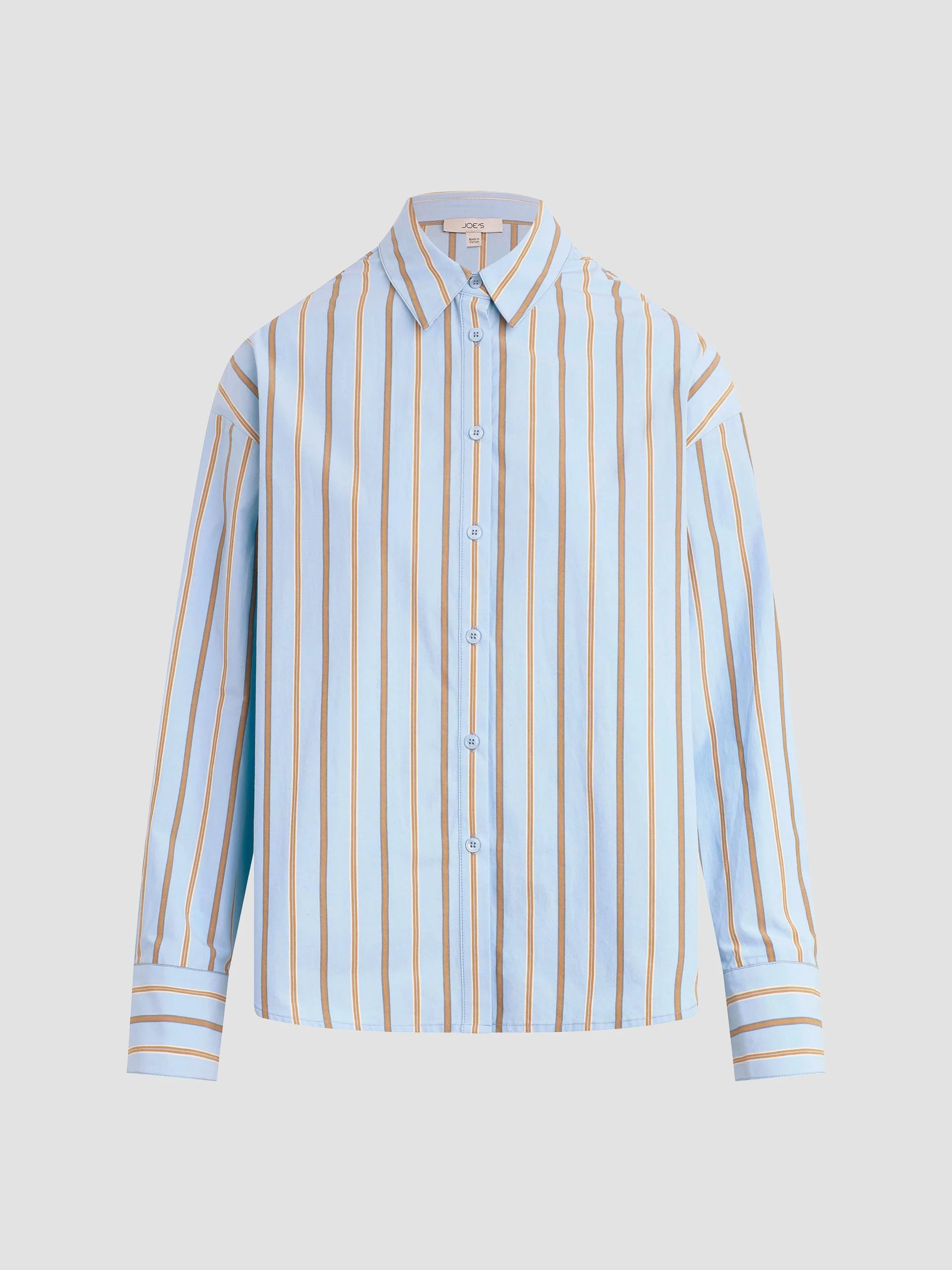 Women's The Cinched Waist Shirt - Sky Stripe - 1