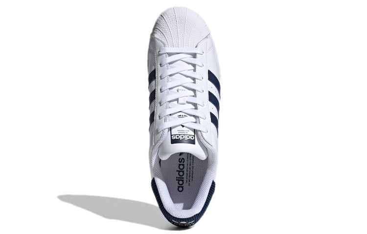 Adidas Originals Superstar Shoes 'Cloud White Navy Blue' FZ3560 - 5