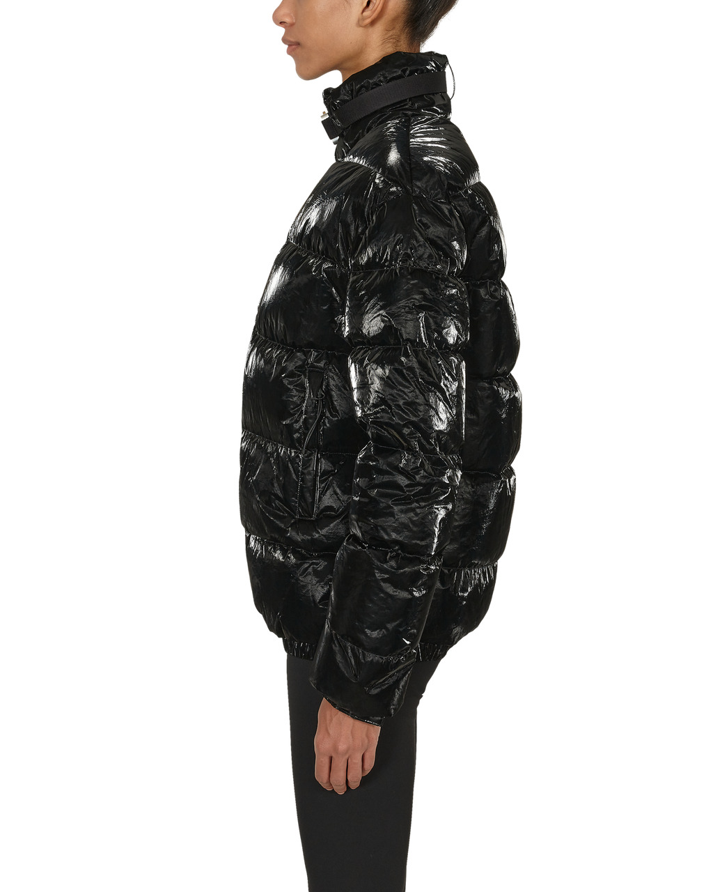 PUFFER COAT W SILVER BUCKLE - 8
