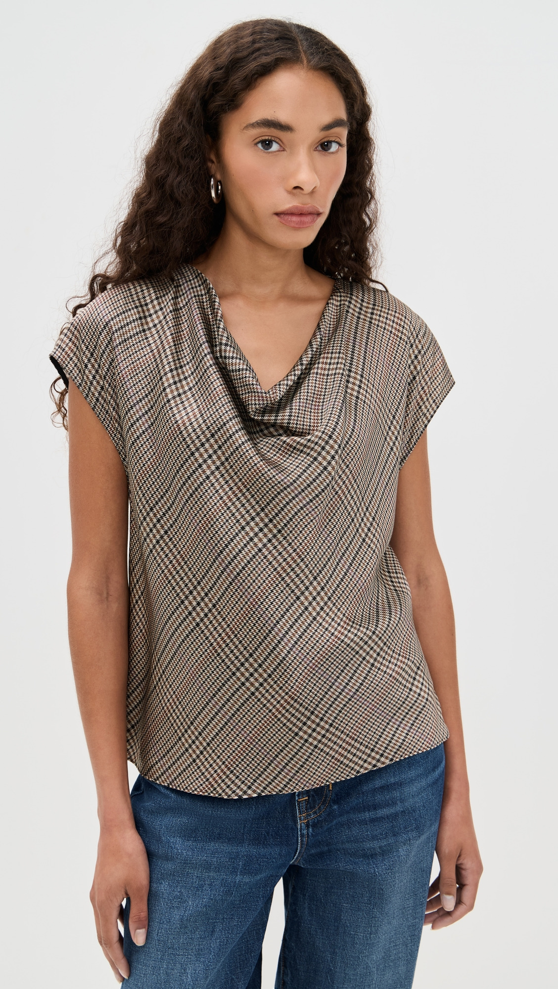 Pressed Plaid Blouse - 6